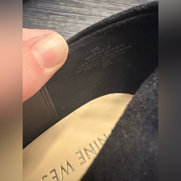 Nine West Prix Pump Black Block Heel Pointed Toe Heels Mary Jane Size 9 - Picture 8 of 9